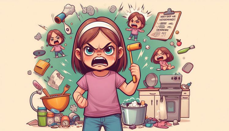 کودک دختر پرخاشگر